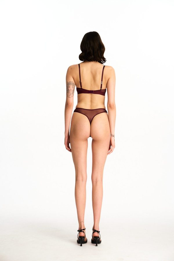 Soft Burgundy Middle Rise Brief