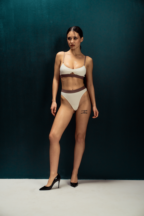 Cream & Cocoa Harmony High-Rise Panties